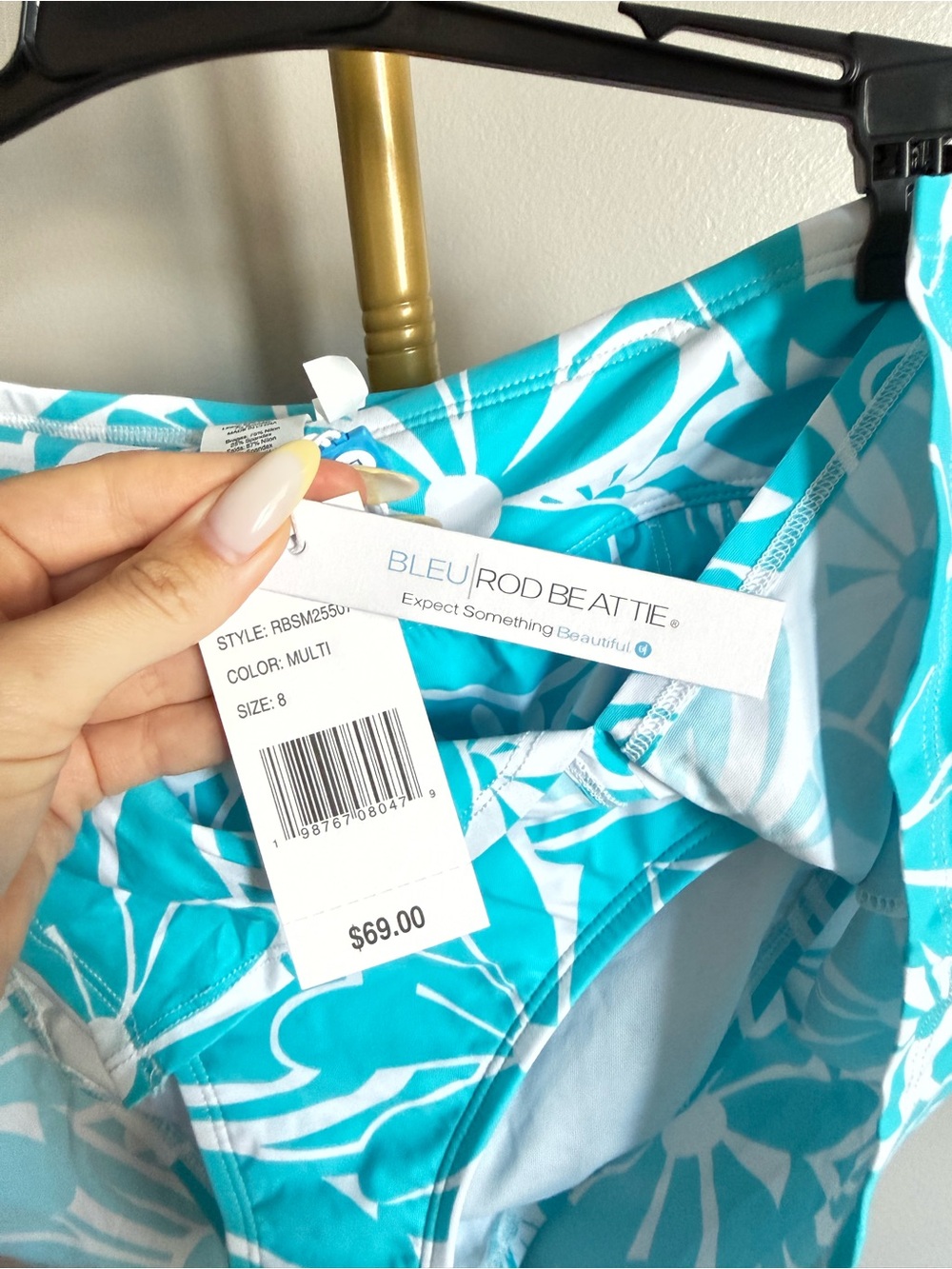 NWT Bleu Rod Beattie Floral Swim Skirt Bottom – Size 8 - Picture 4 of 5